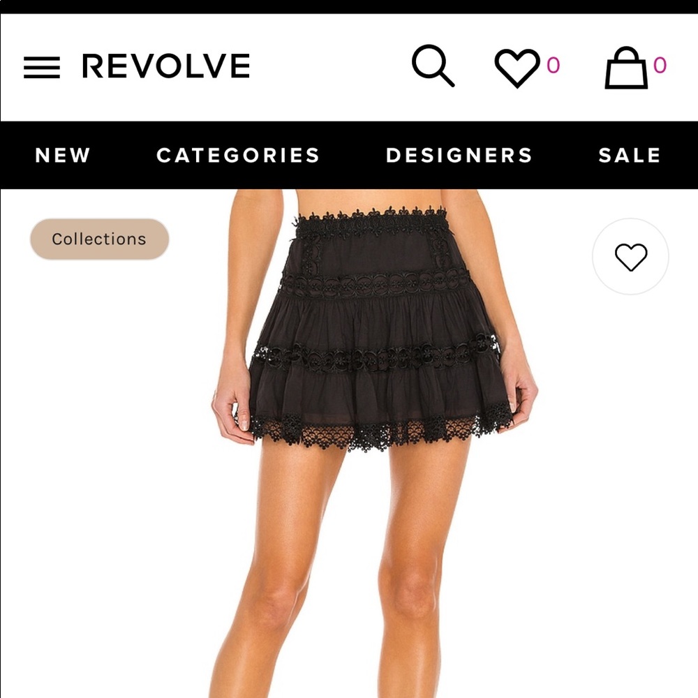 Charo Ruiz Ibiza Greta skirt black size small